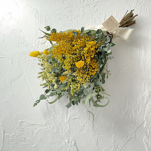 ミモザのナチュラルスワッグブーケSサイズ 無料ラッピング ドライ