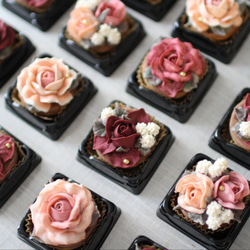 (風呂敷ラッピング)ビンテージ風あんフラワークッキー9個入り  誕生日プレゼント あんこのお花！ 7枚目の画像