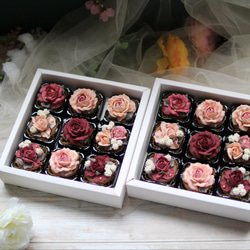 (風呂敷ラッピング)ビンテージ風あんフラワークッキー9個入り  誕生日プレゼント あんこのお花！ 8枚目の画像