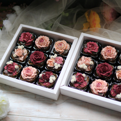 (風呂敷ラッピング)ビンテージ風あんフラワークッキー9個入り  誕生日プレゼント あんこのお花！ 9枚目の画像