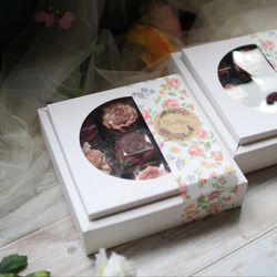 (風呂敷ラッピング)ビンテージ風あんフラワークッキー9個入り  誕生日プレゼント あんこのお花！ 3枚目の画像