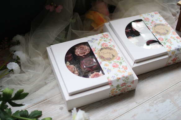 (風呂敷ラッピング)ビンテージ風あんフラワークッキー9個入り  誕生日プレゼント あんこのお花！ 3枚目の画像