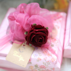 (風呂敷ラッピング)ビンテージ風あんフラワークッキー9個入り  誕生日プレゼント あんこのお花！ 10枚目の画像