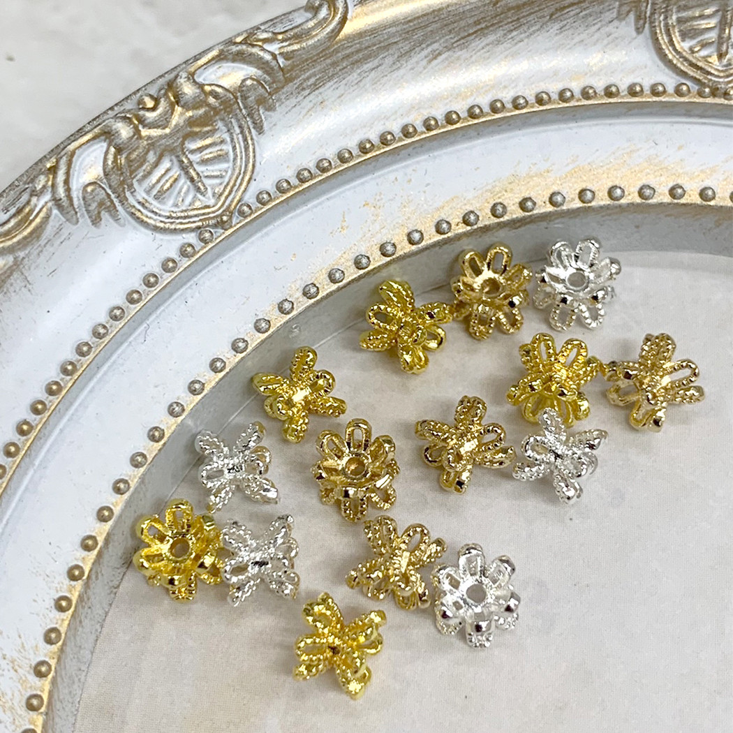 14kgf 6mmゴールド色スペーサーパーツパーツ100個 5セット