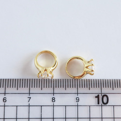 287-G   k16gp   Cubic nail ring   2個 2枚目の画像