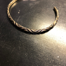 brass wave twist bangle  black バングル ブレスレット 4枚目の画像