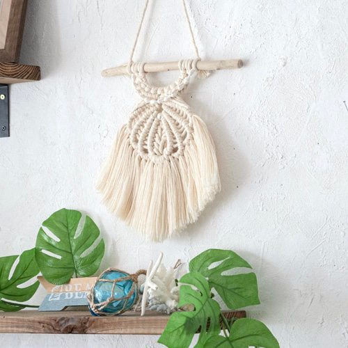 No.5マクラメ♡ハートモチーフ♡hanging