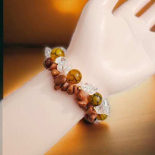 十五眼天珠、天然石ブレスレット ハンドメイド 閃電五眼天珠 天然石ブレスレット | iichi 日々の暮らしを