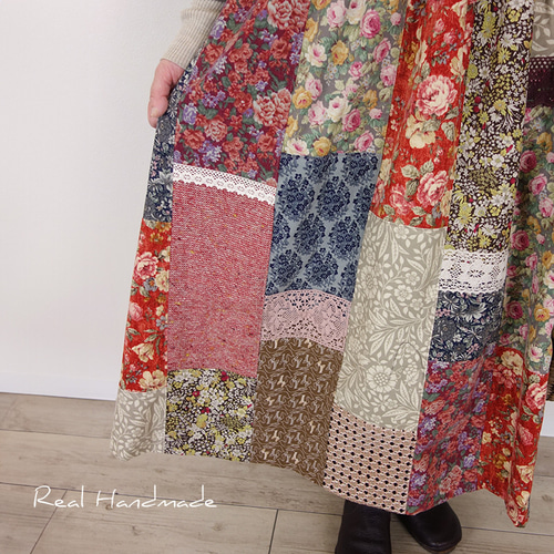 パッチワークのワンピース（ キルトのワンピース）