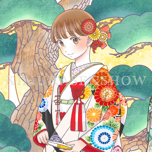 ヤマザキ ユキ(Gift)ポストカード額縁 ヤマザキ ユキ(Gift)ポストカード額縁 1／29新発売！【乙女のキモノ