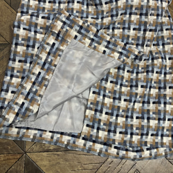 上質アイルランド製ウール100%/ラップ風スカート…(キャメルブルー等ミックスカラー) 11枚目の画像