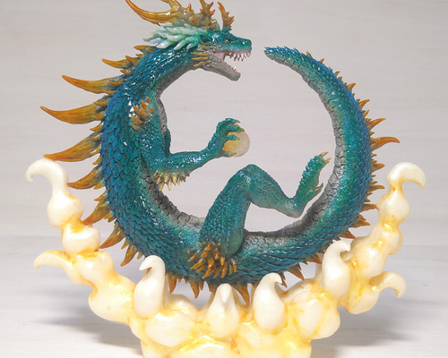 龍の像　組み立て塗装済みレジン製フィギュア f433ce514e83d4bd0af419fd996aeb