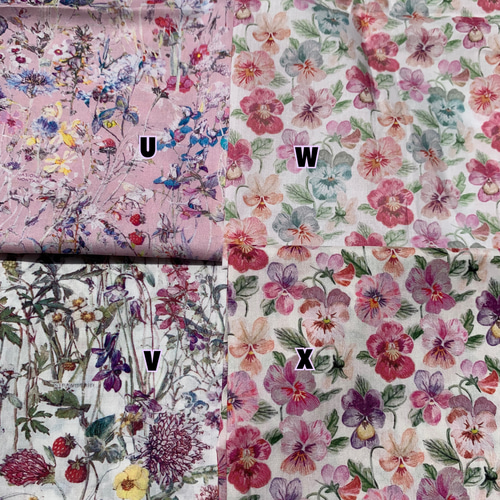 リバティ生地うさぎお名前ワッペン ワッペン・アップリケ mimi shisyu  