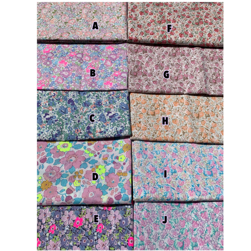 リバティ生地うさぎお名前ワッペン ワッペン・アップリケ mimi shisyu  