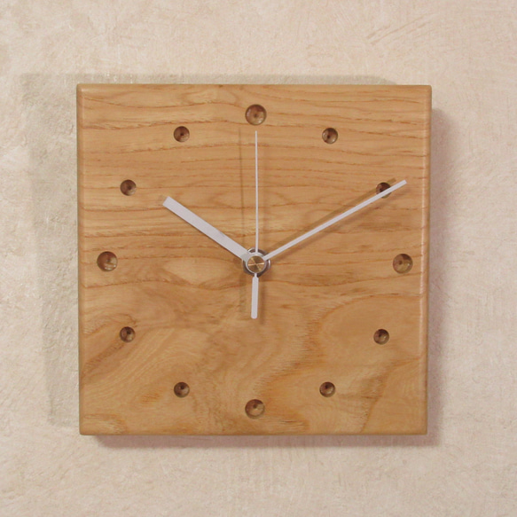 無病息災・縁起の良い木《無患子（ムクロジ）》天然木　木製時計10（掛け時計） 5枚目の画像