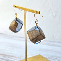 クリア ナチュラル 花レジン ヘアゴム ブルー系 ヘアゴム ひろ工房