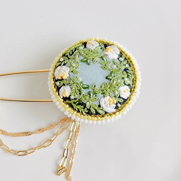 刺繍カブトブローチ 13枚目の画像