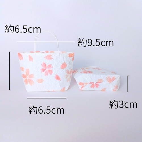 越前和紙のミニ紙袋 2枚セット メッセージタグ付き【受注制作