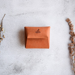 三つ折り財布 本革 ｲﾀﾘｱﾝﾚｻﾞｰ 【オコシ金具】 Brown ブラウン 三つ折り