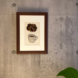 シナモンロールとコーヒーの刺繍 2枚目の画像