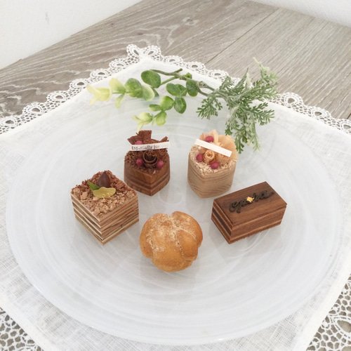 Mizuiroさま オーダーメイド品 木製ミニケーキセット その他アート 木 