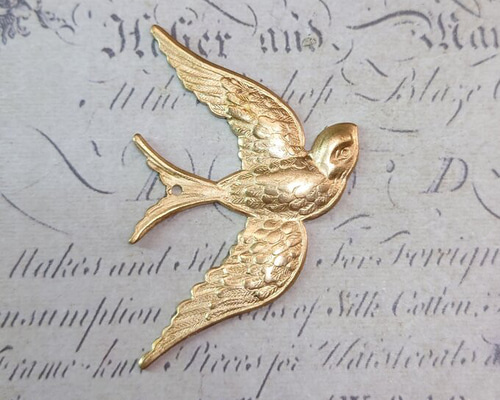 BEHOLD− 真鍮製 燕 1個 尾に一箇所穴有り ツバメ 鳥 アメリカ製