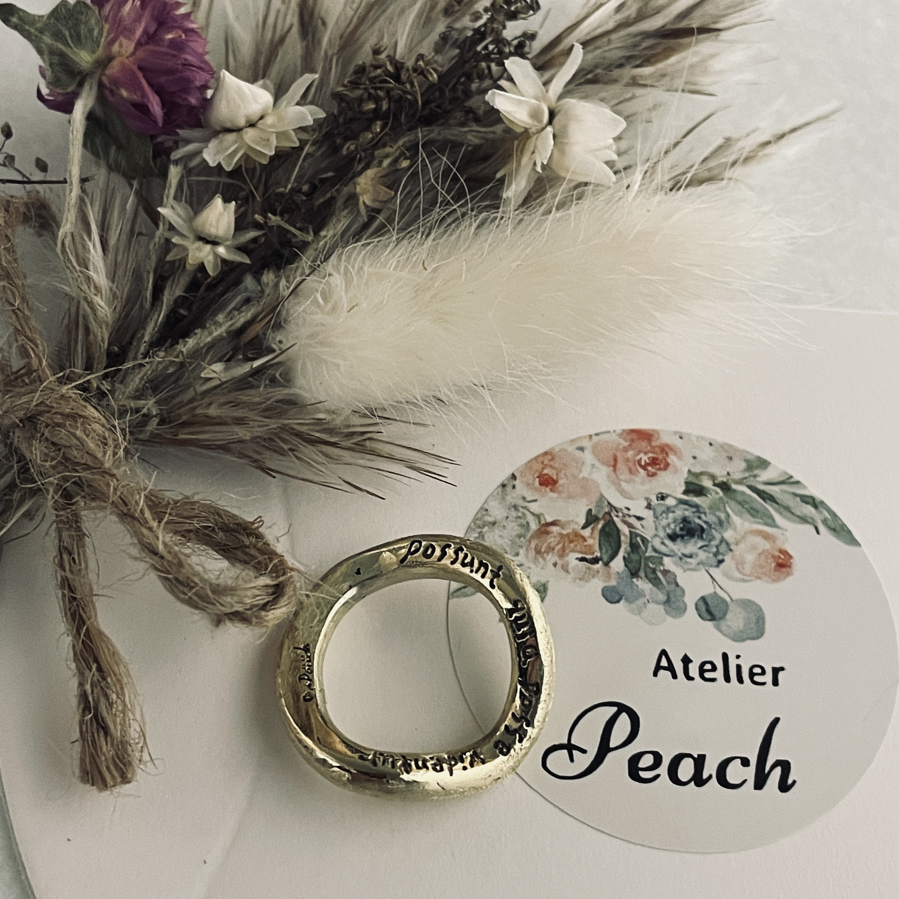 CORAL RING 太 ウェーブリング ゴールド 黒海 珊瑚 コーラルリング バルカンスタイル by Peach