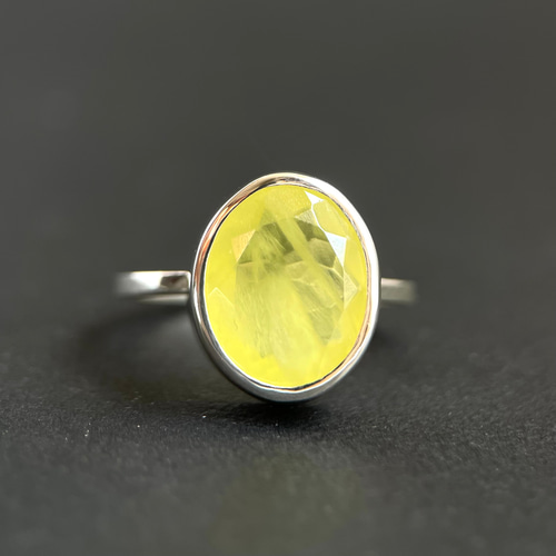 爽やかレモンイエロー天然石！】プレーナイト（プレナイト