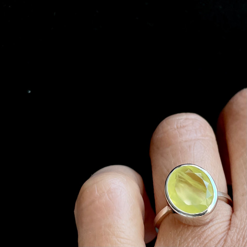 天然石リング9号/プレナイト 7382a10de1ea558a9dc096cd964282