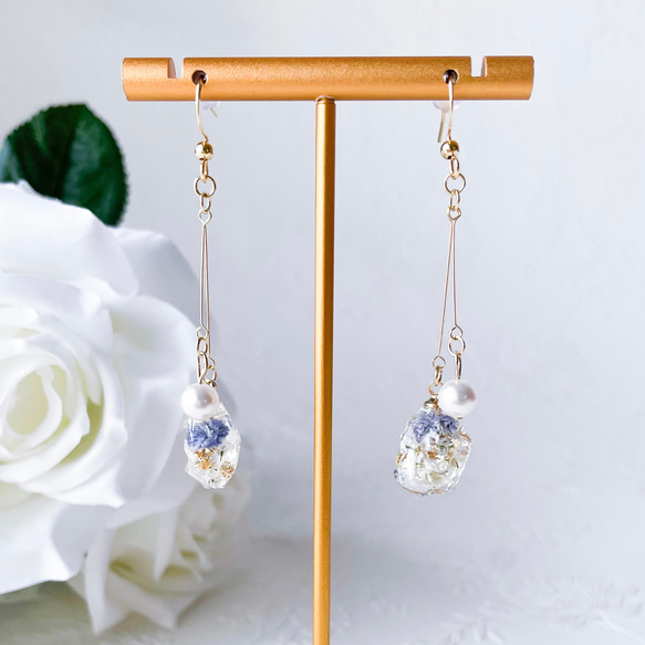 鉱石 ピアス ブランド おしゃれ レディース 花 レジン