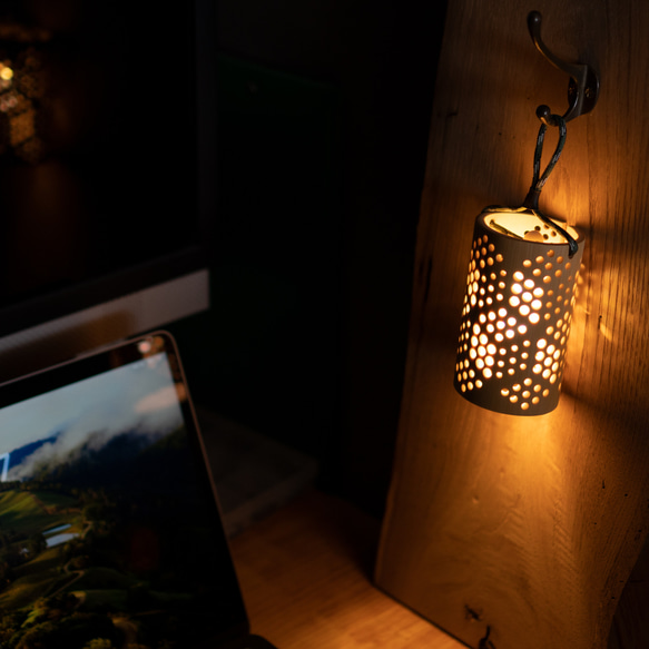 やすらぎランタン （CUBE）LEDライト付き ランタンシェード 竹ランタン 竹灯り 竹灯籠 父の日 プレゼント ギフト 3枚目の画像