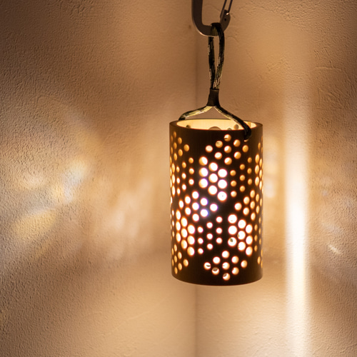 やすらぎランタン （CUBE）LEDライト付き ランタンシェード 竹