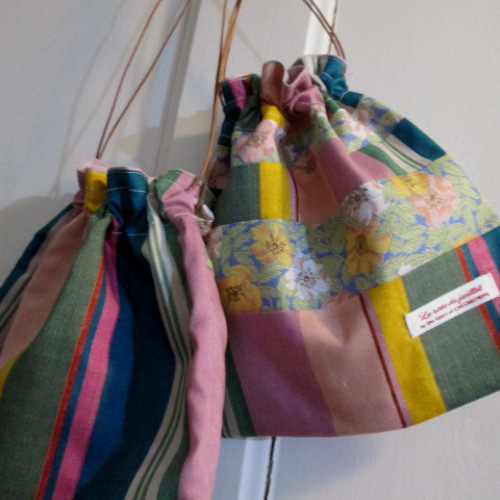 リバティArchiveSwatchアーカイブスウォッチとWildRosindaの巾着ポーチ