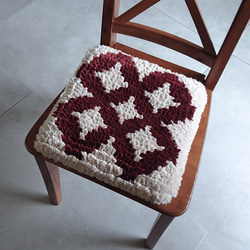 手織りの椅子敷き 2枚目の画像