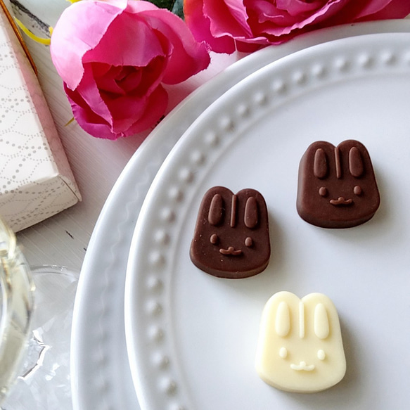 うさぎのチョコレート型（２４）シリコンモールド　お菓子　手作り　プレゼント 2枚目の画像