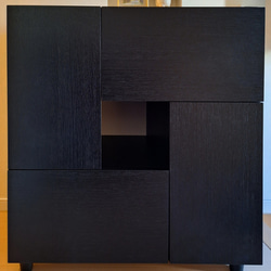 【受注製作】cubic cabinet black キャビネット ブラック かっこいい 2枚目の画像