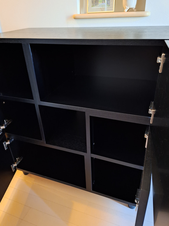 【受注製作】cubic cabinet black キャビネット ブラック かっこいい 6枚目の画像