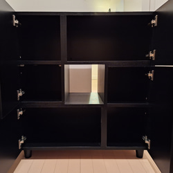 【受注製作】cubic cabinet black キャビネット ブラック かっこいい 4枚目の画像