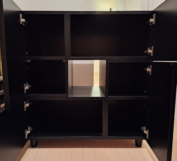 【受注製作】cubic cabinet black キャビネット ブラック かっこいい 4枚目の画像