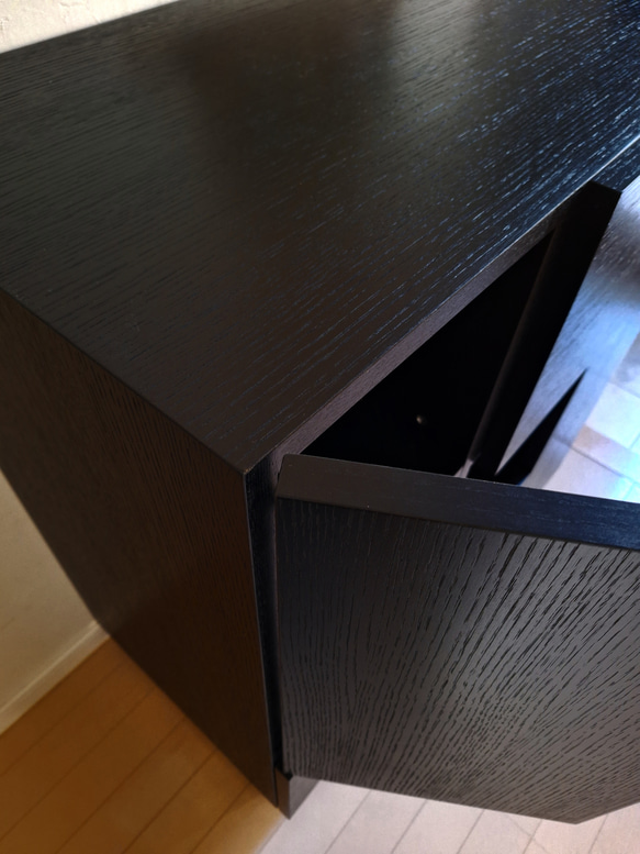 【受注製作】cubic cabinet black キャビネット ブラック かっこいい 5枚目の画像