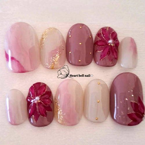 No.74 ウェディングネイル(ウェディング/結婚式/成人式/着物/袴/振袖  