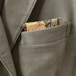 ウィリアムモリス「ピンパーネル」使用/男性用蝶ネクタイ&ポケットチーフ 9枚目の画像