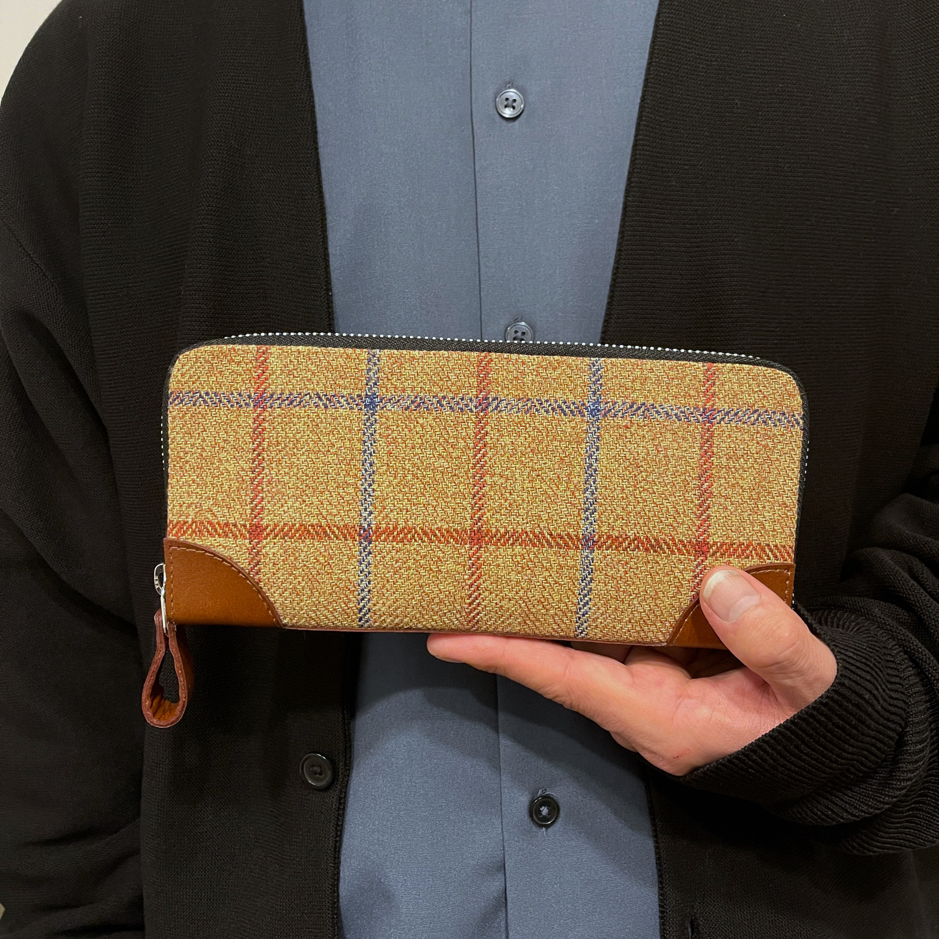 驚くほど手に馴染むラウンドファスナー長財布＊播州織【送料無料】