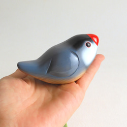 さくら文鳥（★台付き） Java sparrow / wood bird 8枚目の画像