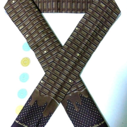 とろけるチョコ柄 半衿【在庫限り】 和装小物（帯・半襟） ようか