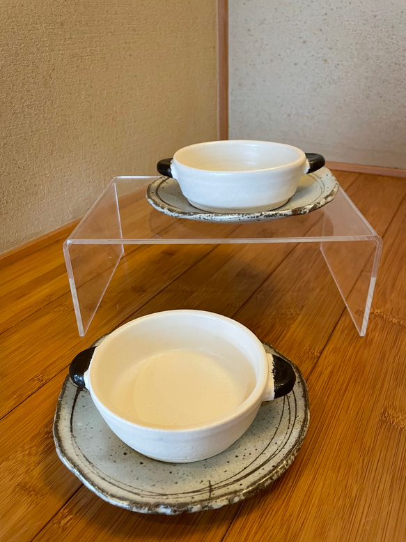 新春福袋　　2024  ナスビの3  グラタン皿と6寸皿のセット 1枚目の画像