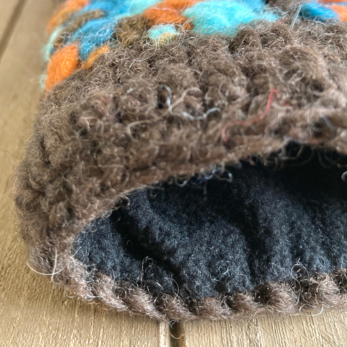 ②送料無料♪エスニック ネパール ウール手編みミトン手袋 ハンド