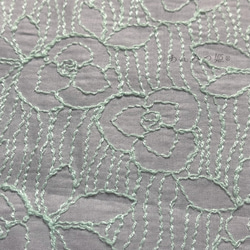綿の刺繍半衿  ミントカラー 10枚目の画像