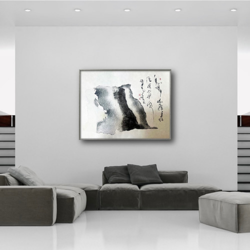 墨絵✖️書(原画、和紙、額付) 絵画 古蝶 通販 17194244｜Creema(クリーマ)