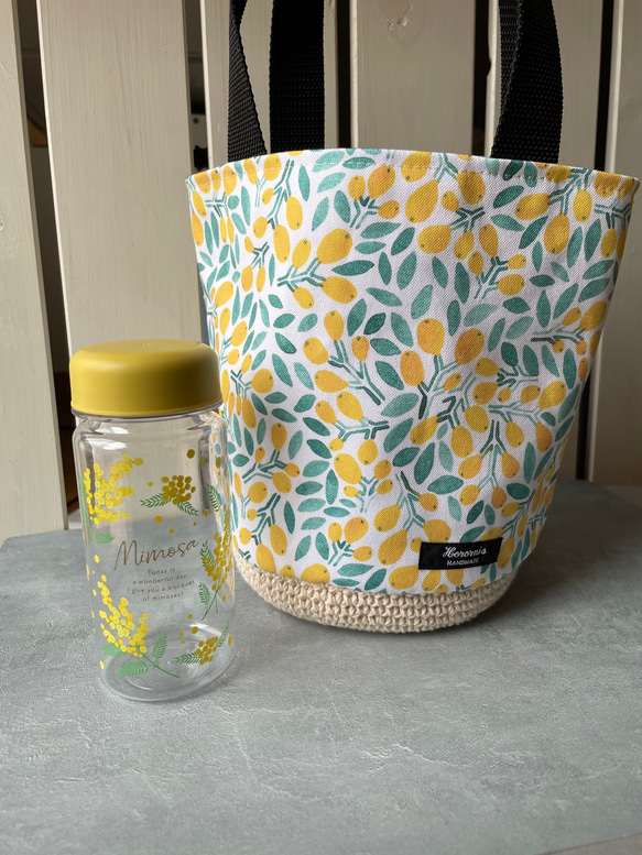 かわいい木の実の編みかごバック(手編みトートバック) 13枚目の画像